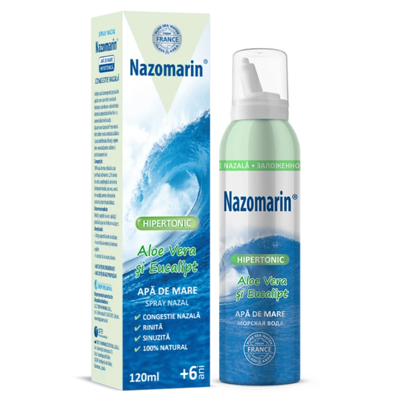 Nazomarin Hipertonic Aloe Eucalipt spray 120 ml N1