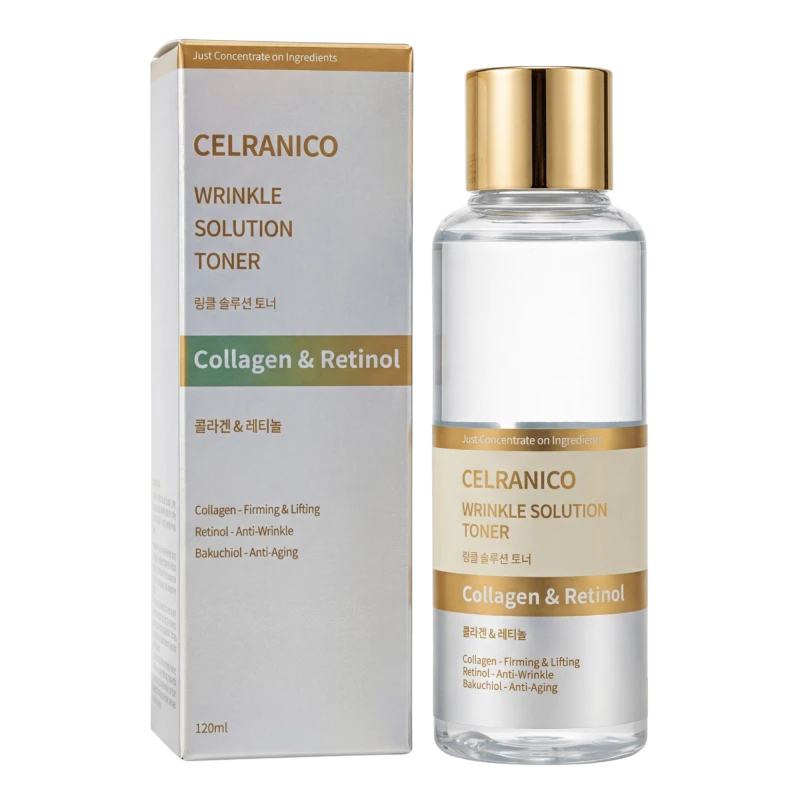 Celranico Тонер с коллагеном и ретинолом WRINKLE SOLUTION TONER COLLAGEN& RETINOL 120 мл