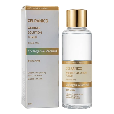 Celranico Тонер с коллагеном и ретинолом WRINKLE SOLUTION TONER COLLAGEN& RETINOL 120 мл