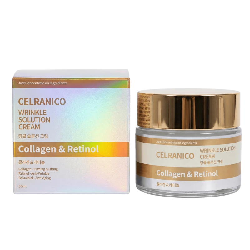 Celranico Крем против морщин с коллагеном и ретинолом  WRINKLE SOLUTION CREAM COLLAGEN& RETINOL 50 м