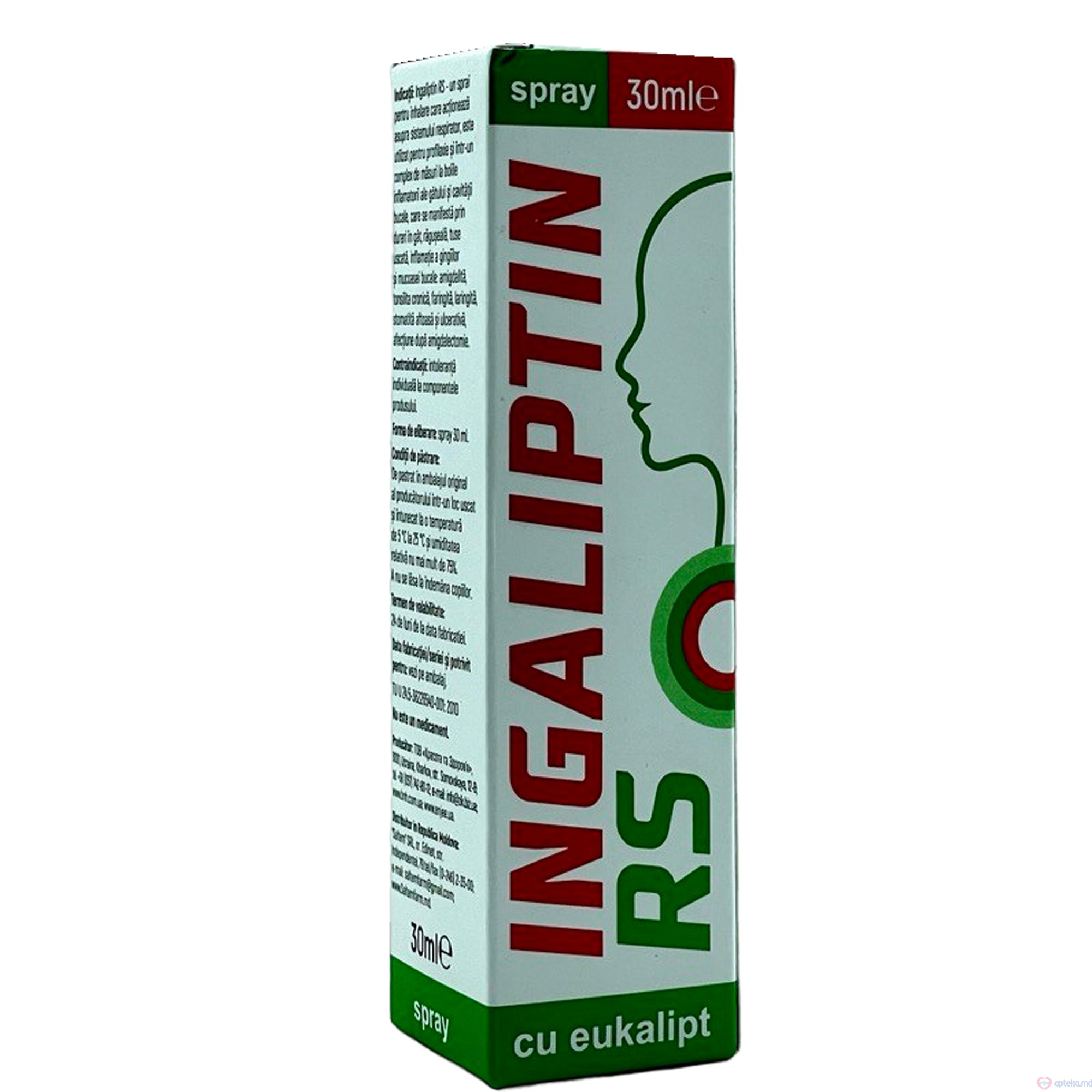 Ingaliptin RS spray bucofaringial cu eucalipt 30ml