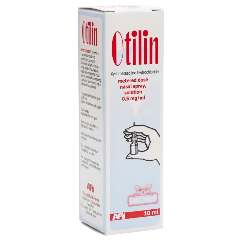 Otilin 0,5 mg/ml / 10 ml spray nazal cu doze măsurate, soluție