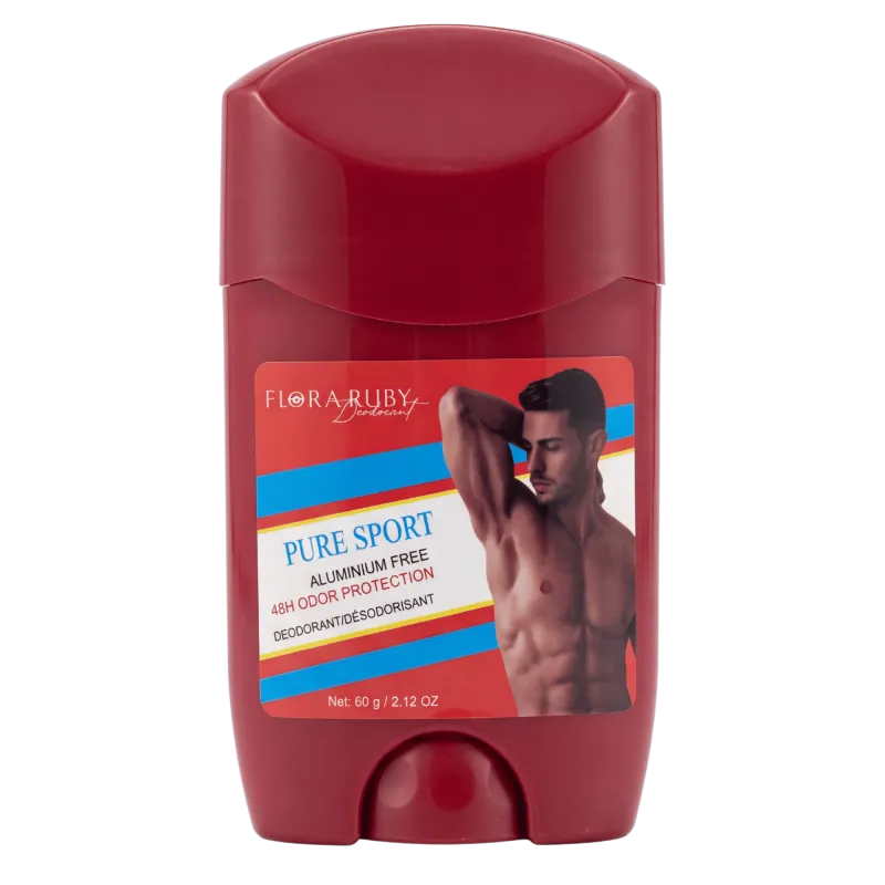Flora ruby Deodorant stick fara aluminiu 48H  Pure Sport 60 g