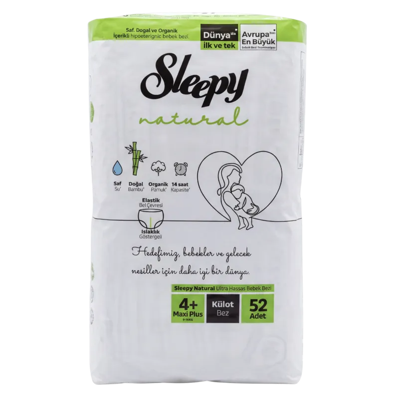 Подгузники-трусики Sleepy Ultra Sensitive 4+ Maxi Plus размер 4, 9-16 кг, N52