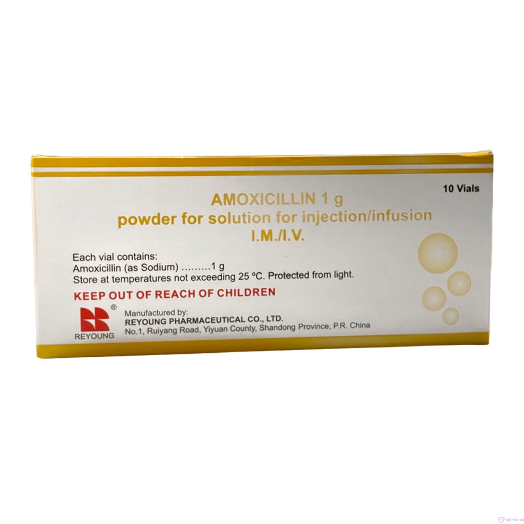 Amoxicillin 1g pulb. p/u sol. inject/perf. N10