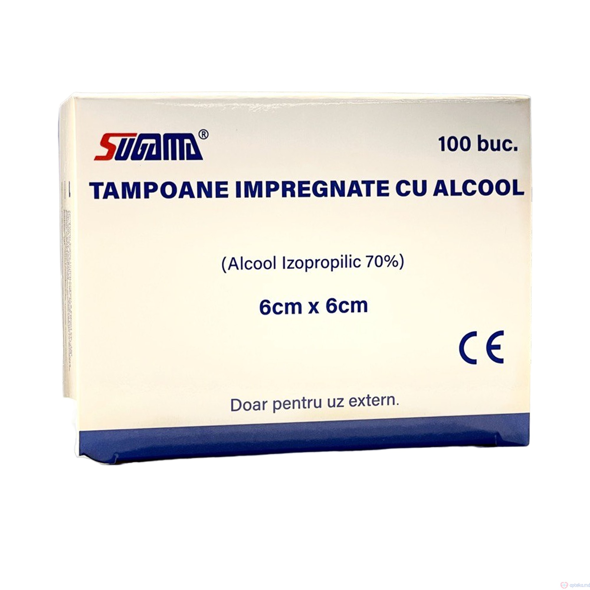 Servetele cu alcool ambalate individual 6x6cm N100