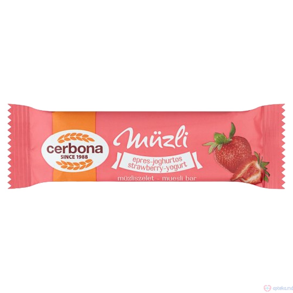 Batonas de muesli Cerbona Iaurt de capsuni 20 g