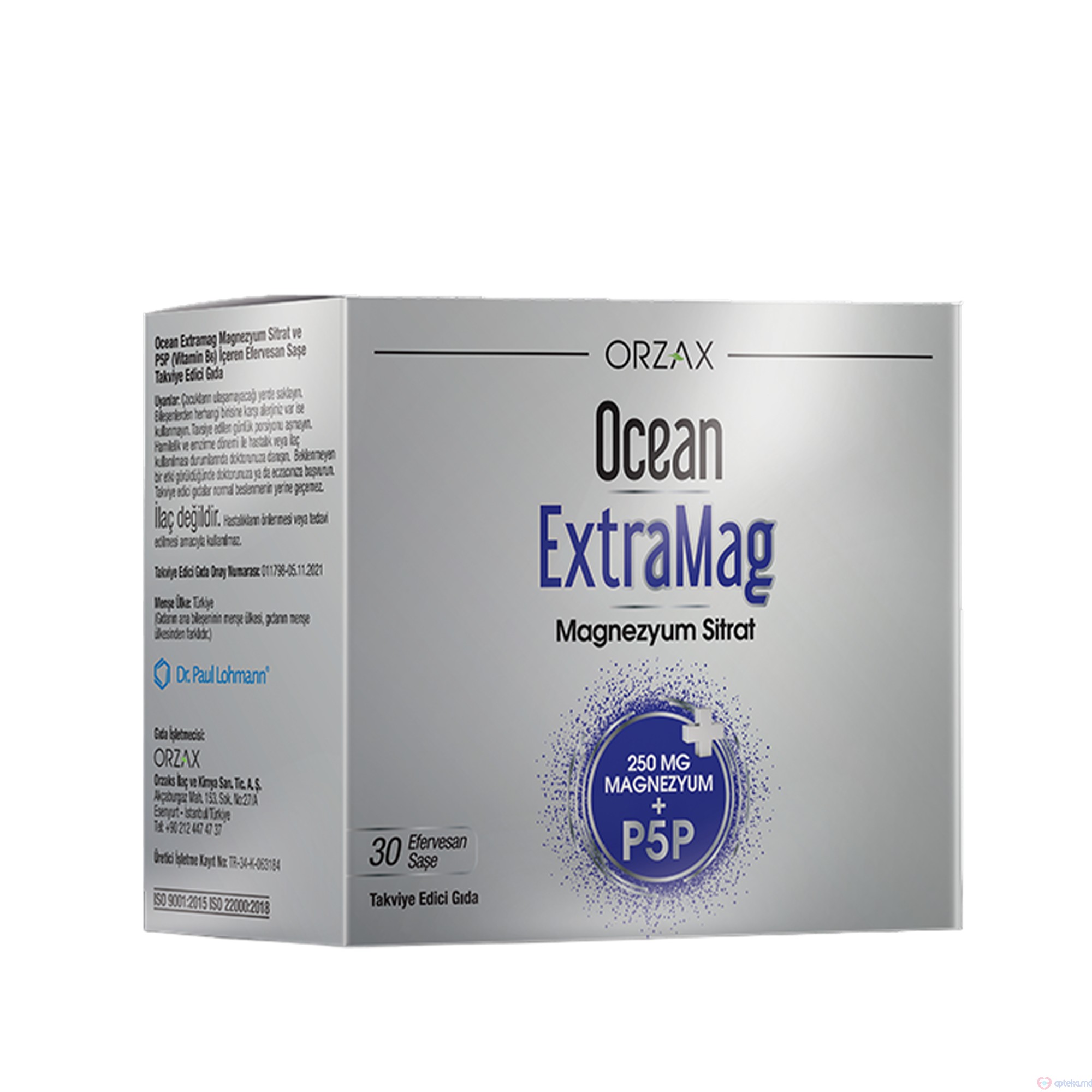 Ocean Extra Mag magnesium citrat + P5P plic 250 mg N30