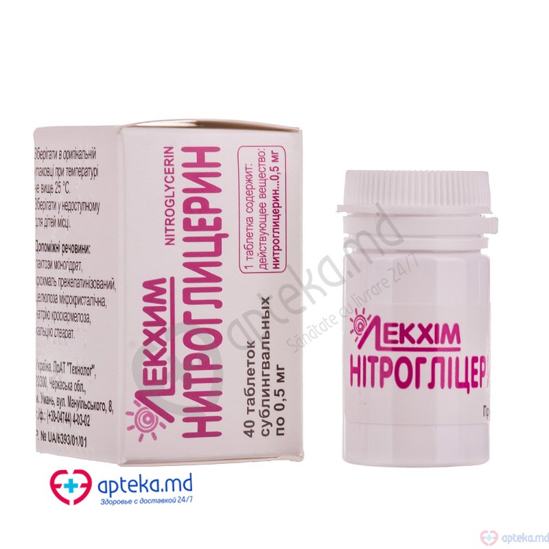 Nitroglicerina comprimate 0,5mg N40