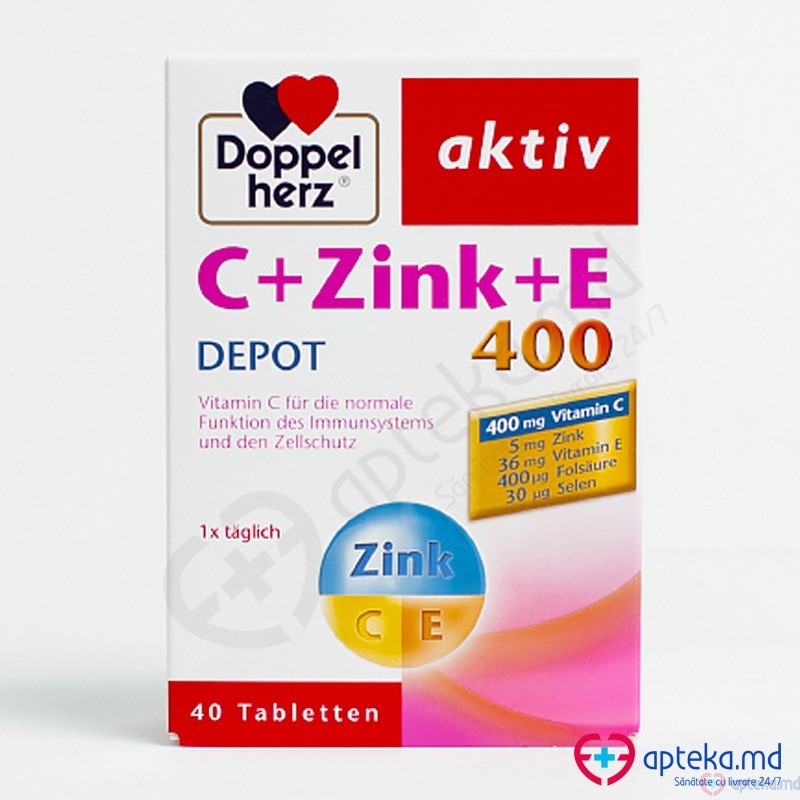 Doppelhez C+Zinc+E 400mg Retard comp N40