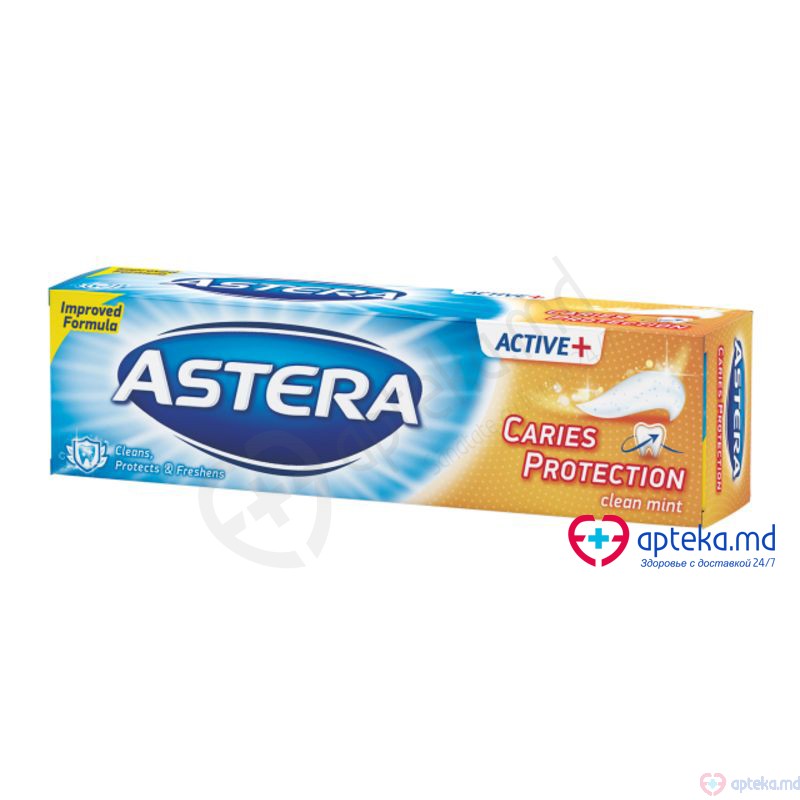 Pasta de dinti  ''ASTERA'' active+  caries protection  100мл