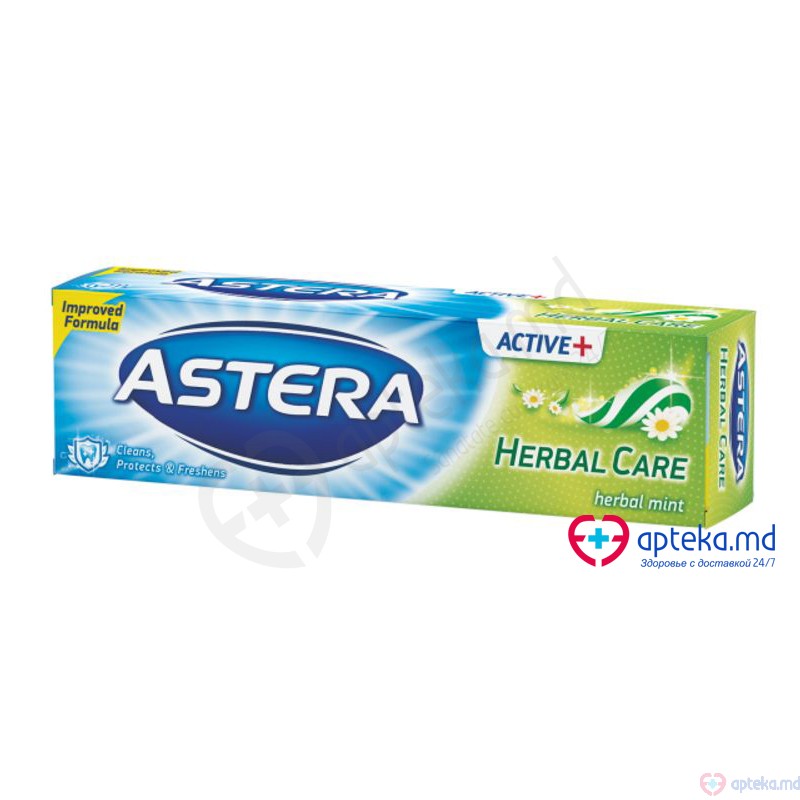 Pasta de dinti  ''ASTERA'' active+  herbal care  100мл