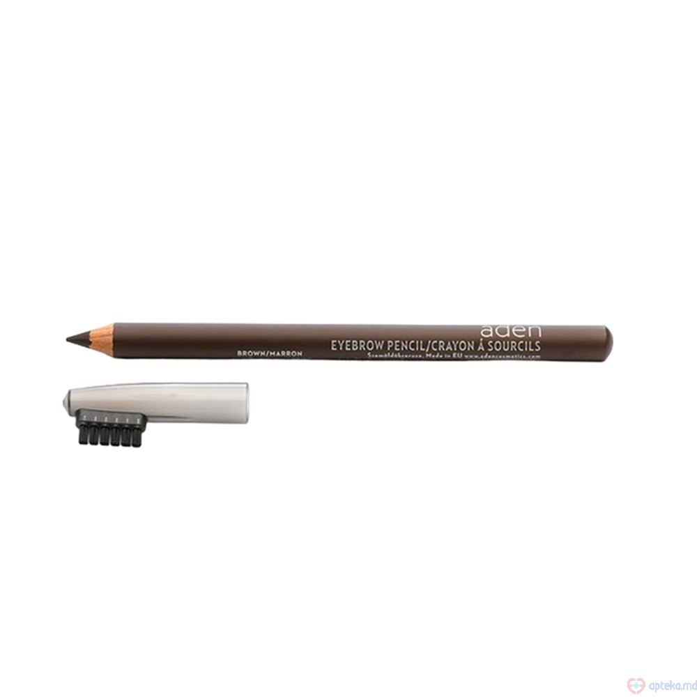 Creion pentru sprancene cu pensula  Aden Eyebrow Pencil BROWN