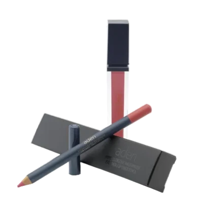 Ruj lichid de buze Aden Liquid Lipstick + Creion de buze Lipliner Pencil Set №13