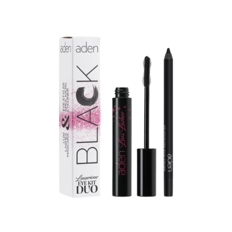 Rimel pentru gene Aden Luxi Lashes Mascara+ Creion de ochi Eye Styler Pencil Kit