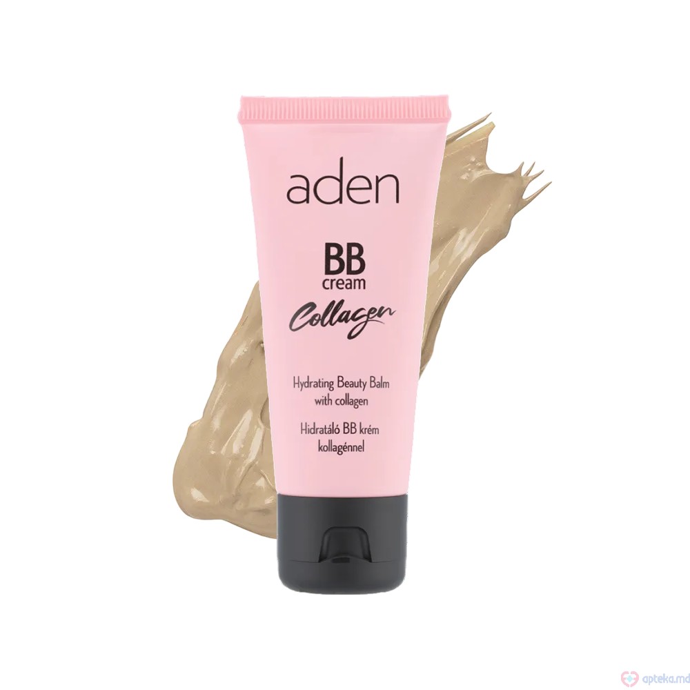 Fond de ten Aden BB Cream cu colagen №1 IVORY 30ml