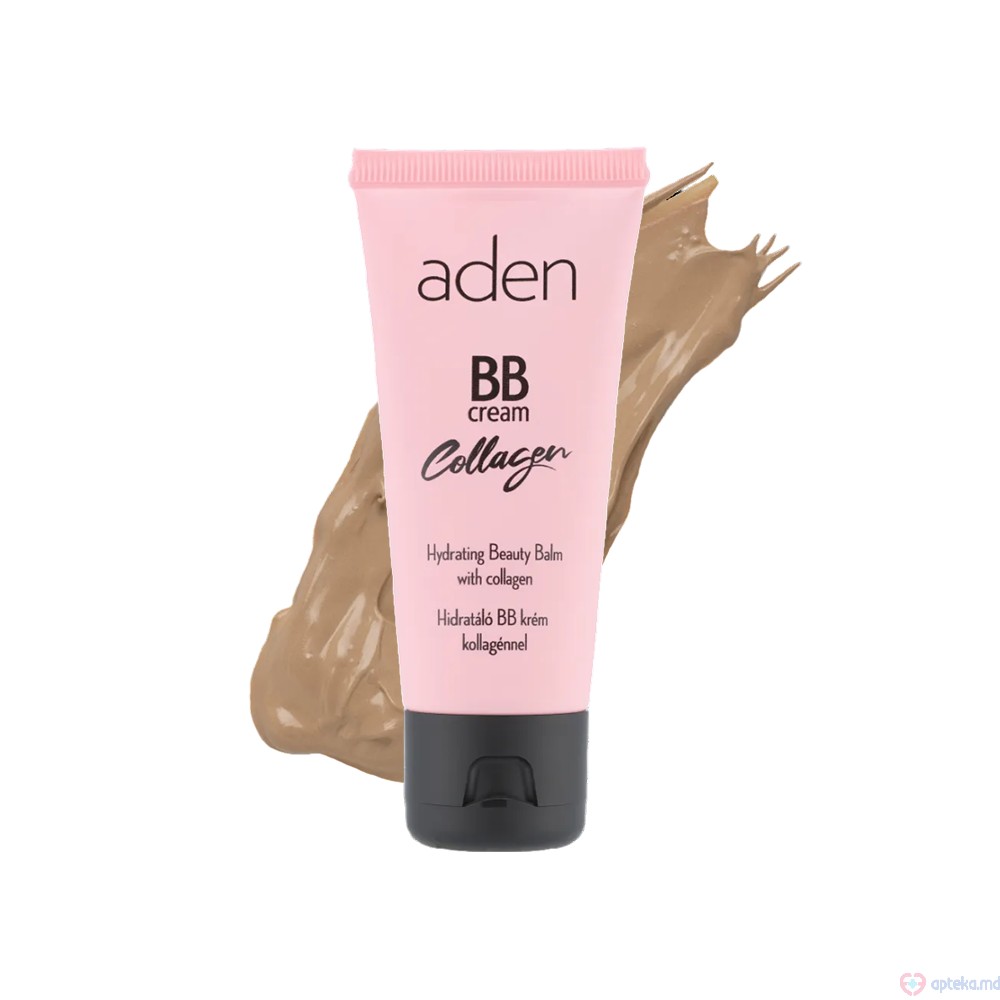 Fond de ten Aden BB Cream cu colagen №4 MAHAGONY 30ml