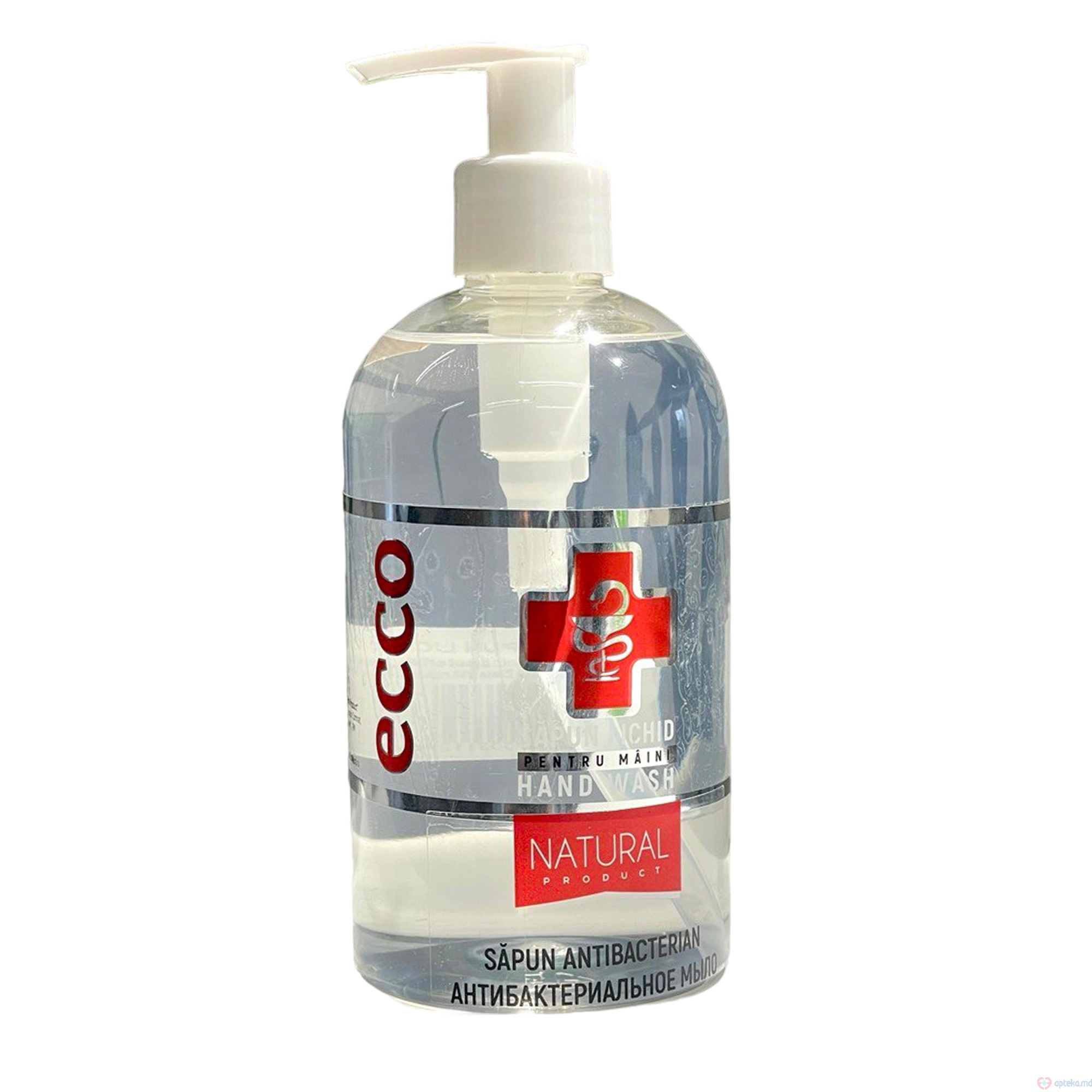 Sapun lichid Ecco Antibacterian cu pompa 350 ml