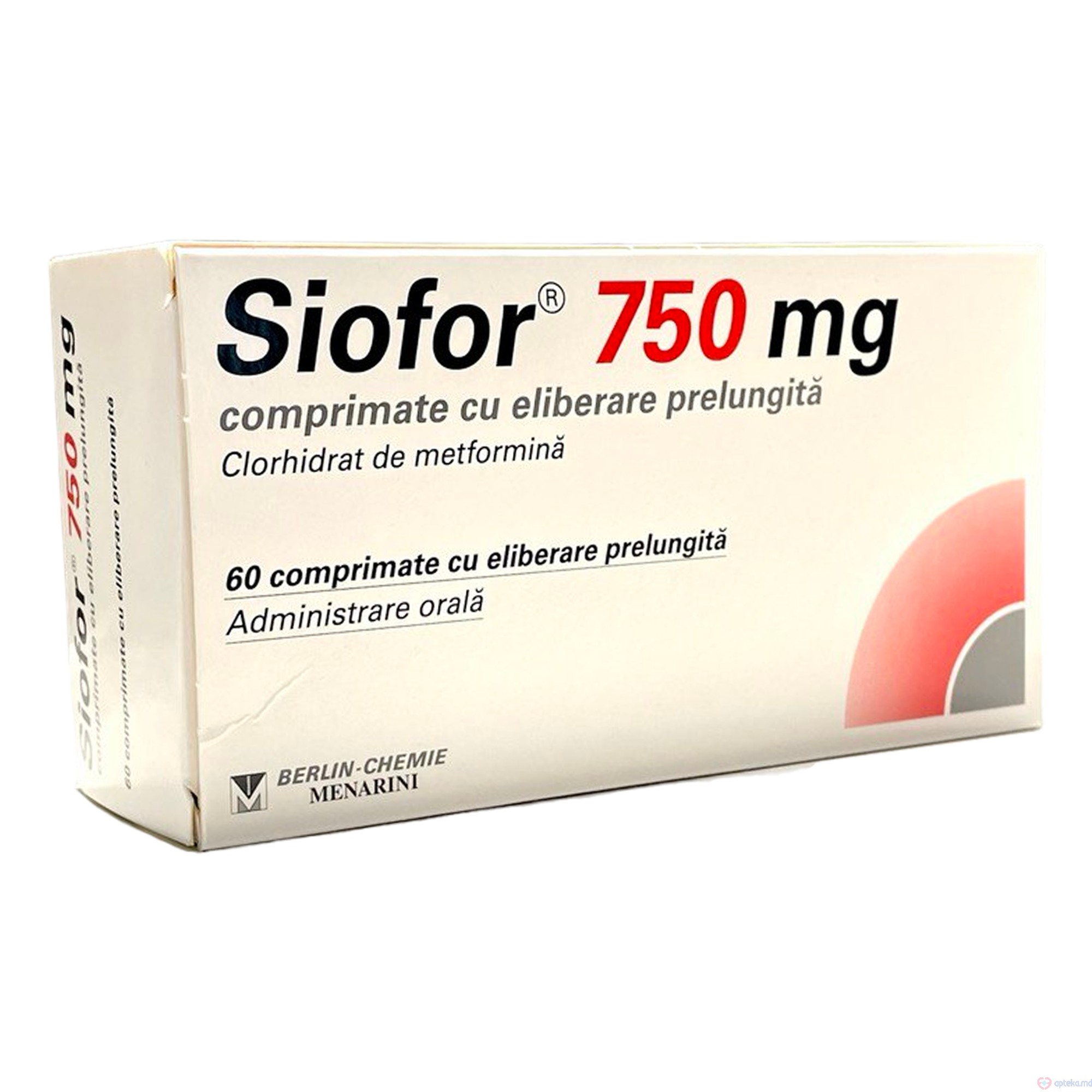 Siofor 750 comprimate cu eliberare prelungita 750 mg N15x4