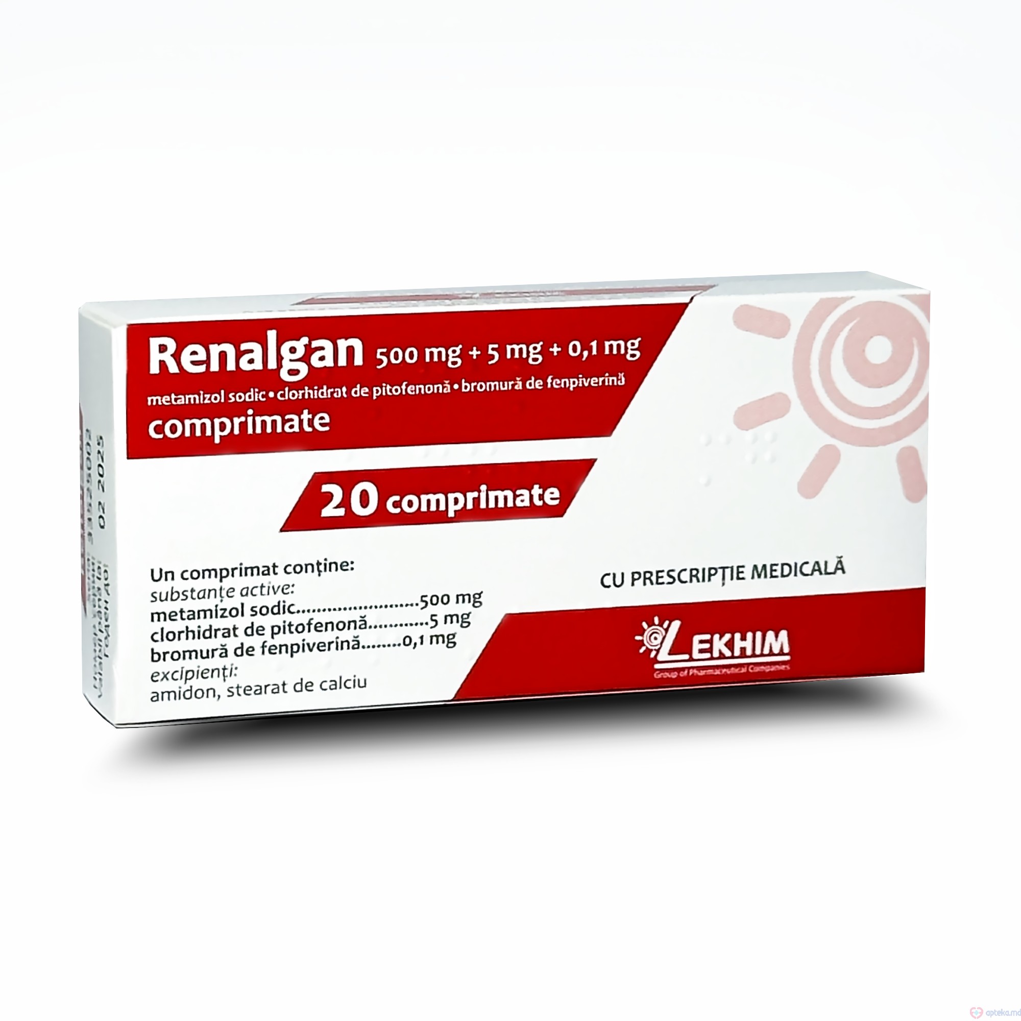 Renalgan comprimate 500mg+5mg+0,1mg N10x2