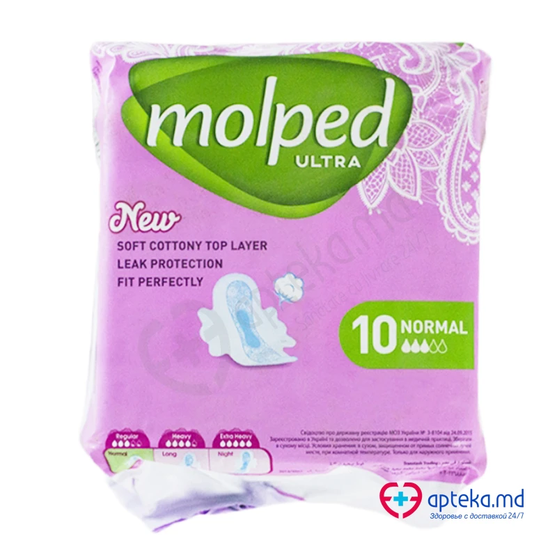 Прокладки MOLPED Ultra Normal Wings 4 кап N10 Прокладки MOLPED Ultra Normal Wings 4 кап N10