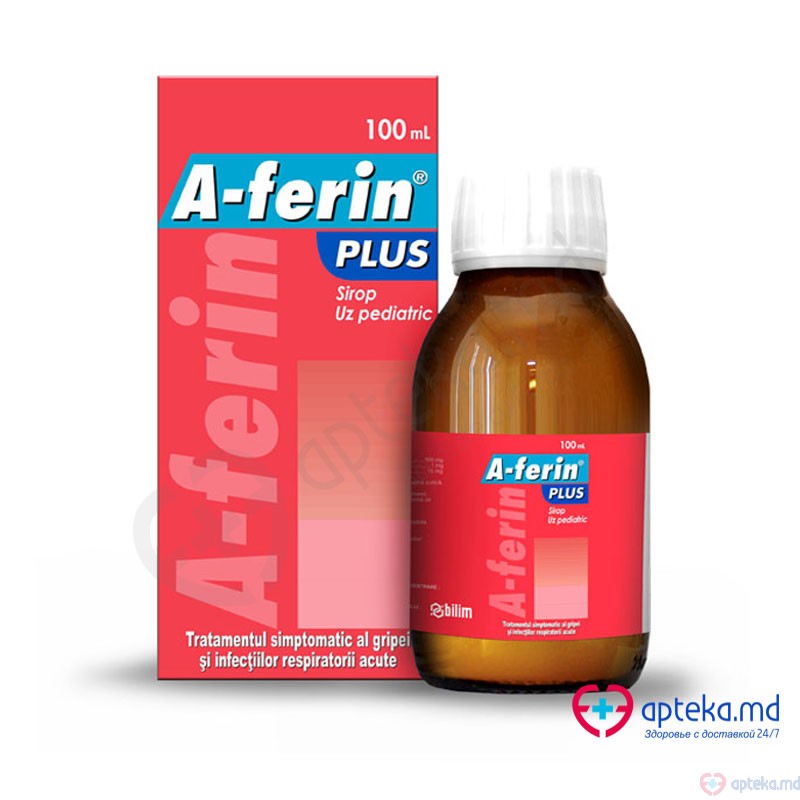 A-ferin Plus sirop 160 mg + 1 mg + 15 mg/5 ml 100 ml N1