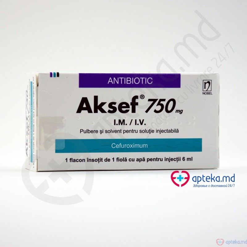 Aksef 750 mg pulb.+solv./sol. inj. 750 mg N1 + 6 ml N1