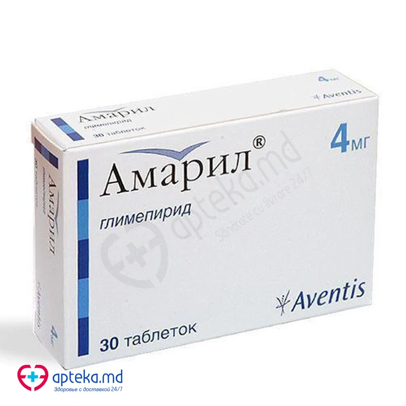 Амарил 4 мг табл 4 мг N15x2 Амарил 4 мг табл 4 мг N15x2