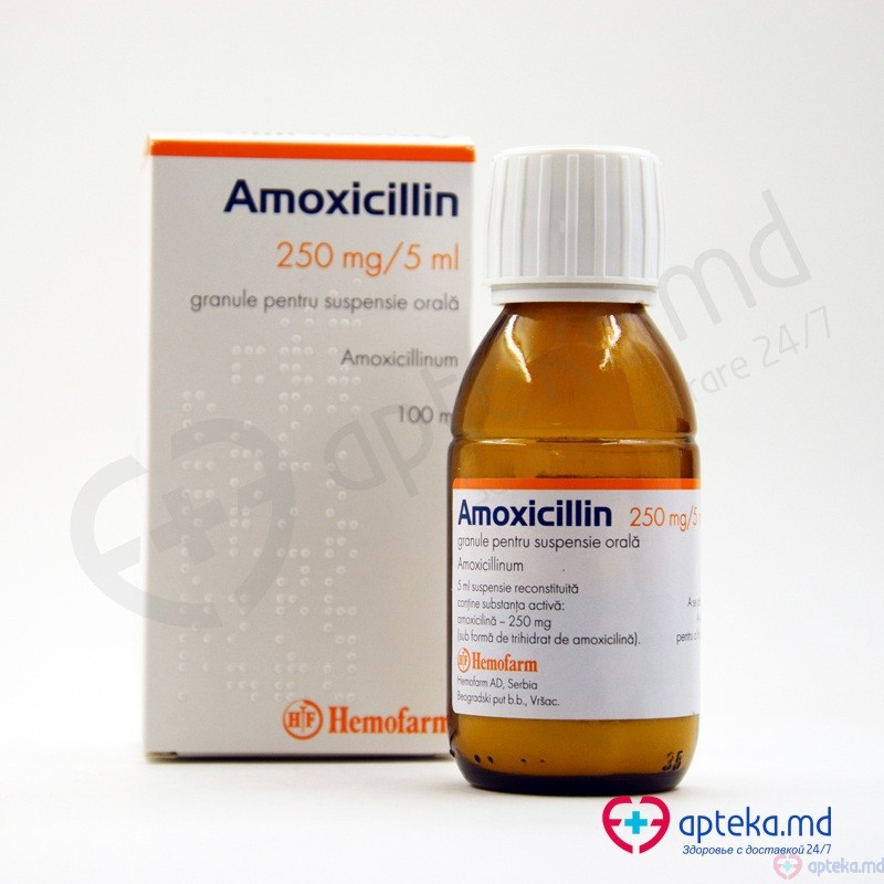 Amoxicillin gran./susp. orala 250 mg/5 ml 100 ml N1