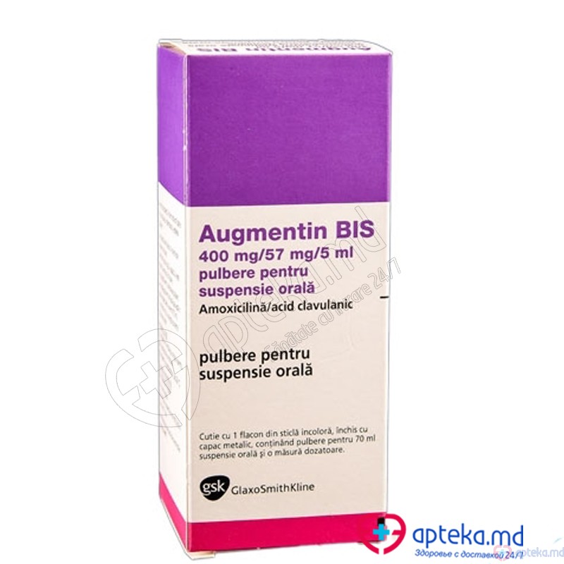 Augmentin BIS pulb./susp. orala 400 mg + 57 mg/5 ml 70 ml N1