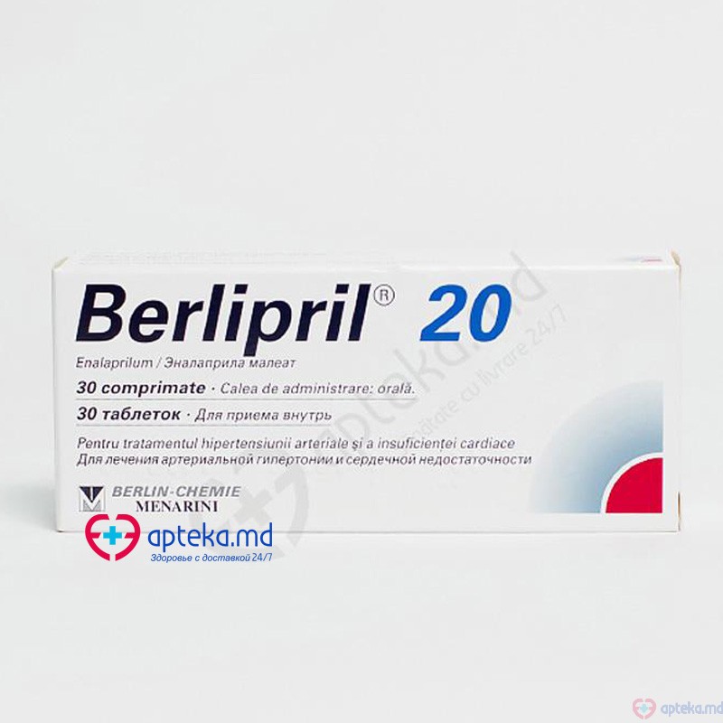 Berlipril 20 comp. 20 mg N10x3