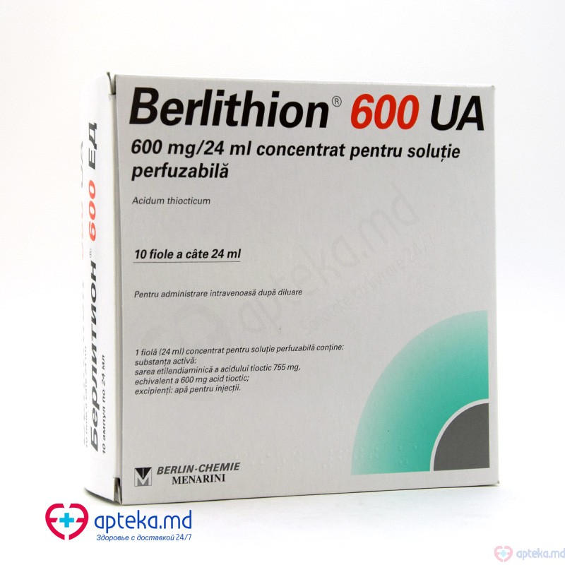 Berlithion 600 UA conc./sol. perf. 600 mg/24 ml 24 ml N5x2