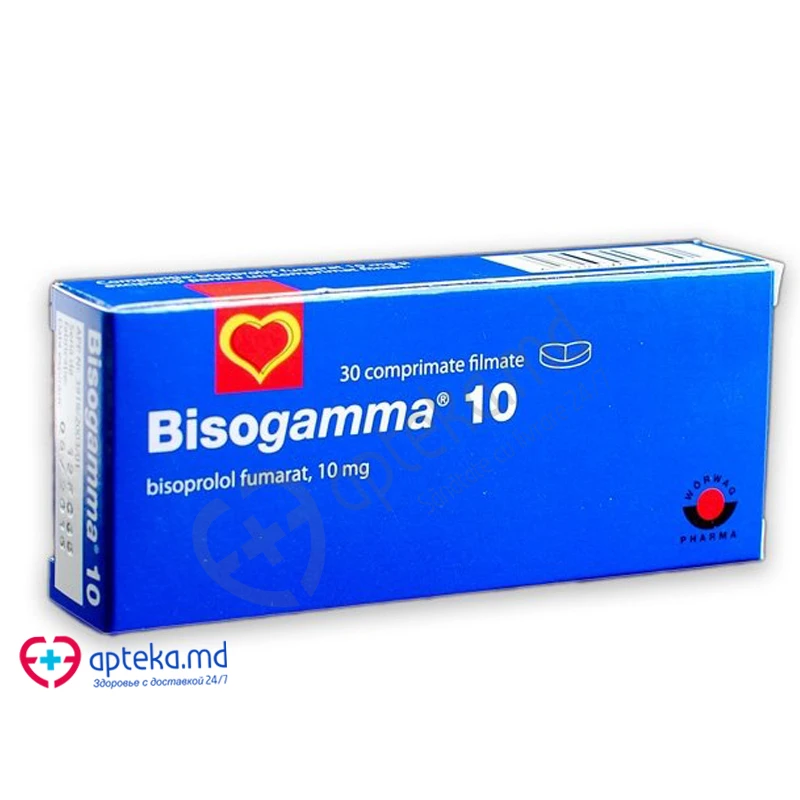 Бисогамма 10, таб п/о 10мг, N10x3 Бисогамма 10, таб п/о 10мг, N10x3