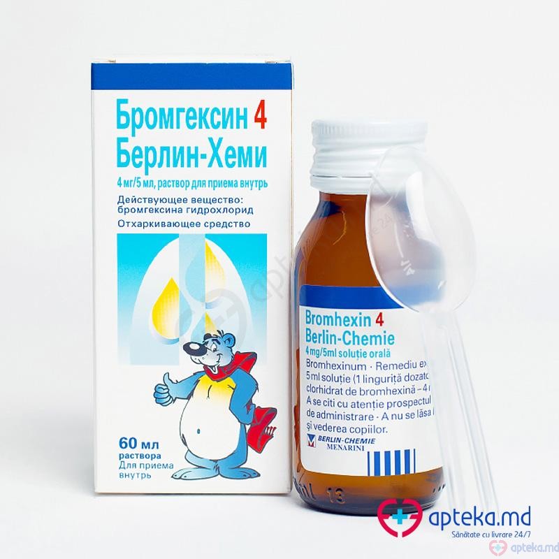 Bromhexin 4 Berlin-Chemie sol. orala 4 mg/5 ml 60 ml N1