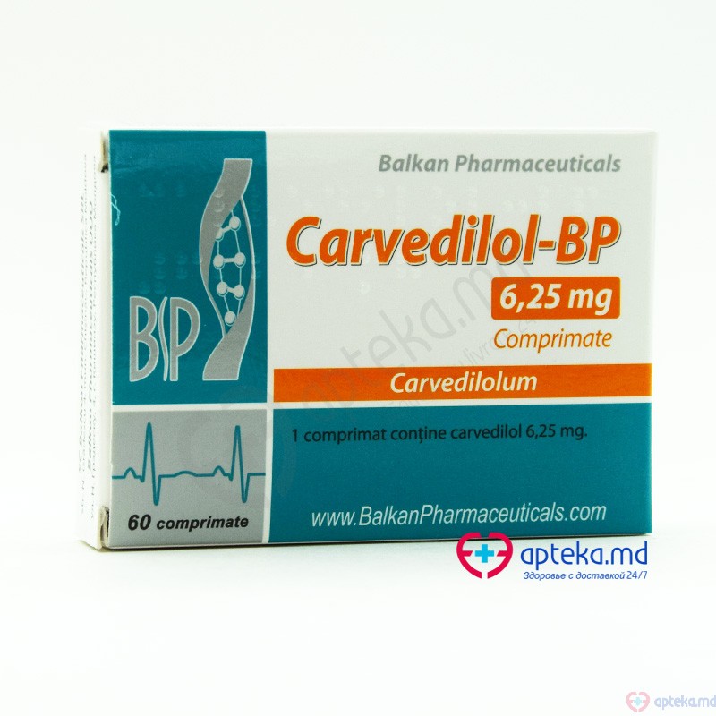 Carvedilol comp. 6,25 mg N20x3