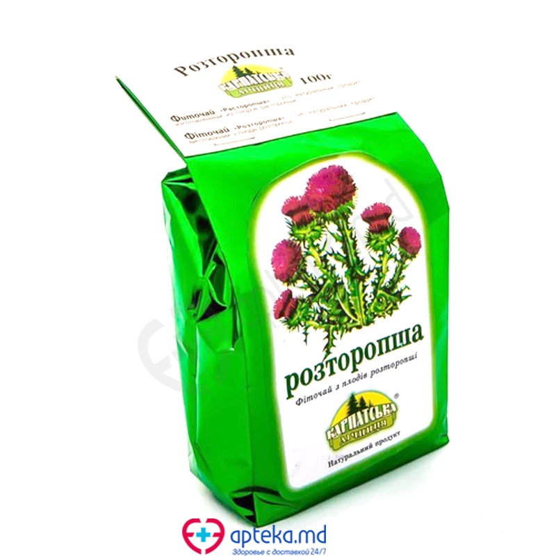 Карпатская лечебница, расторопша, фиточай, 100 г Карпатская лечебница, расторопша, фиточай, 100 г