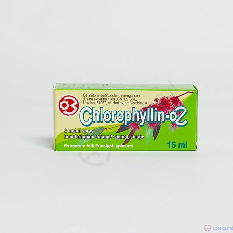 Chlorophyllin-OZ spray bucofaring. 2 mg/ml 15 ml N1