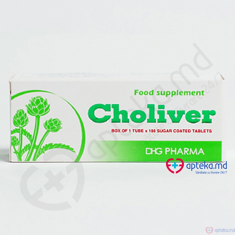 Choliver draj. 25 mg + 25 mg + 50 mg N100