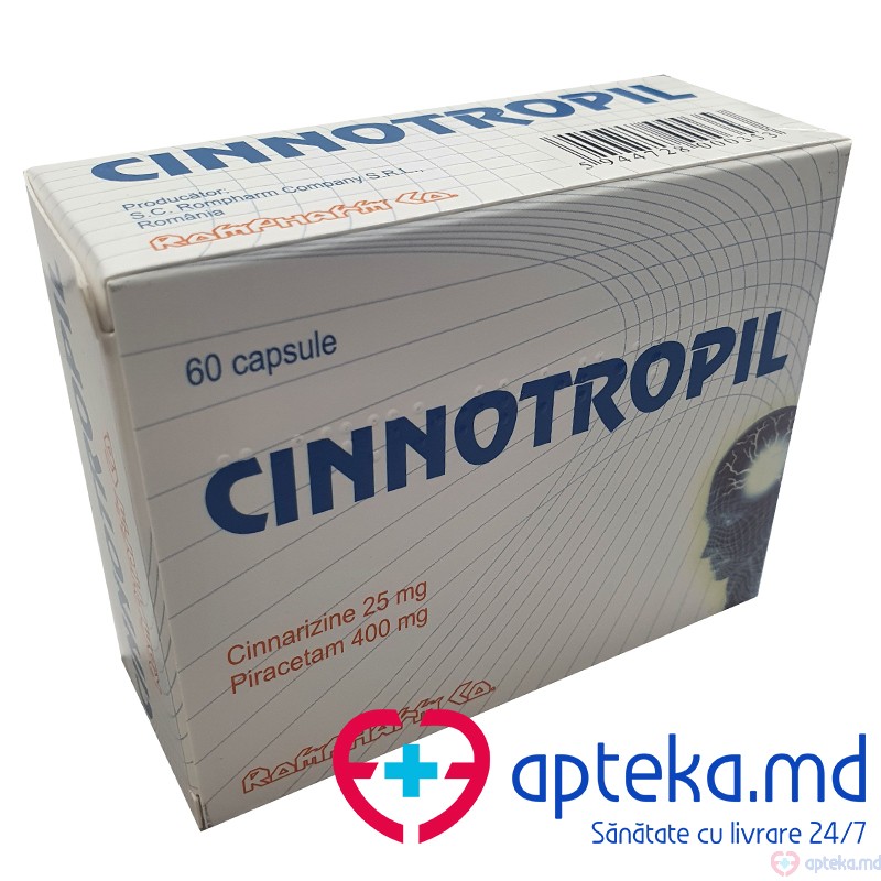 Cinnotropil caps. 400 mg + 25 mg N15x4