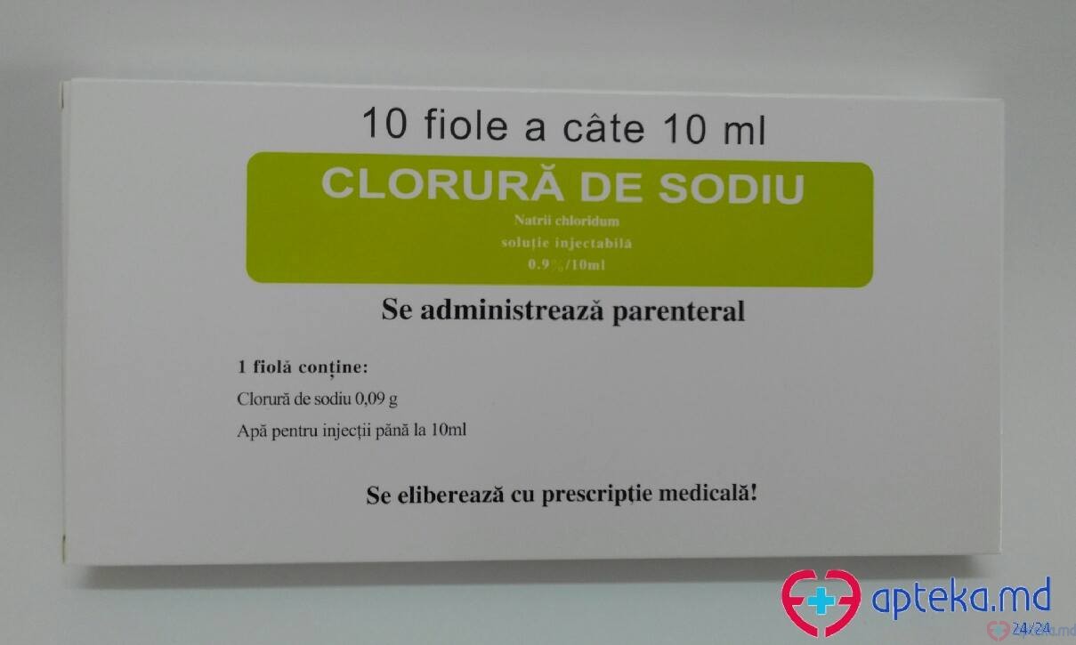 Clorura de sodiu sol. inj. 0,9% 10 ml N10