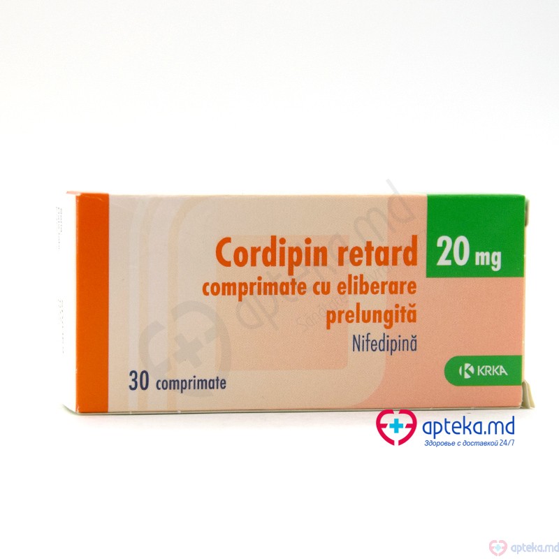 Cordipin retard comp. elib. prel. 20 mg N15x2