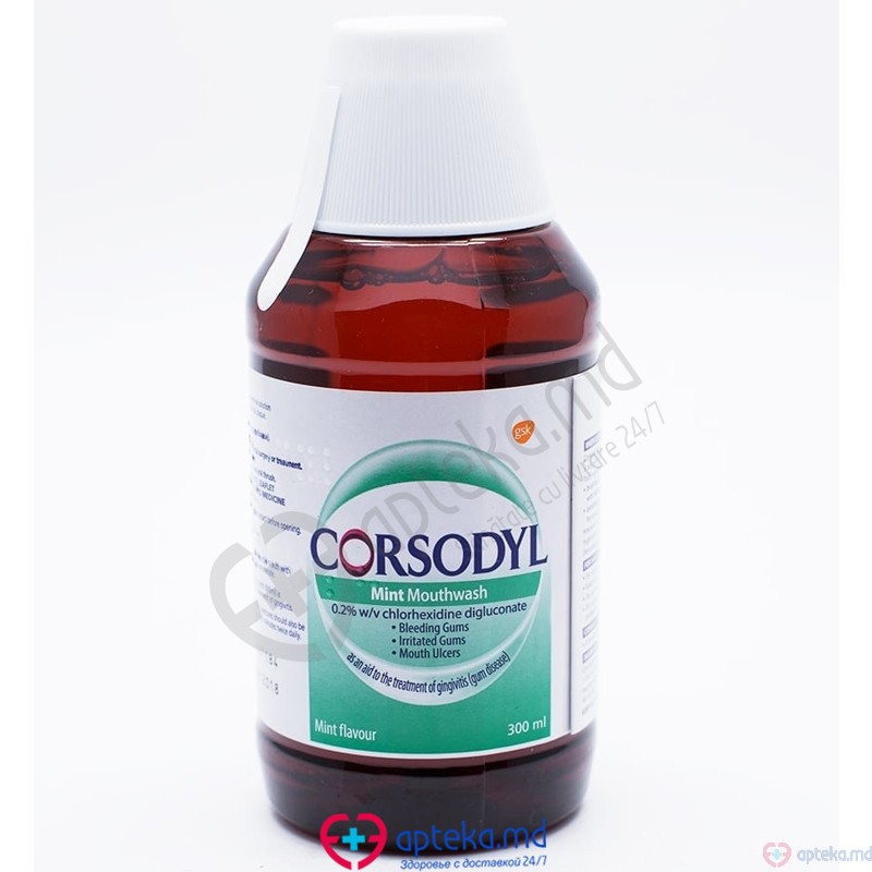 Corsodyl sol.0.2% 300ml(apa de gura mentol cu chlorhex)