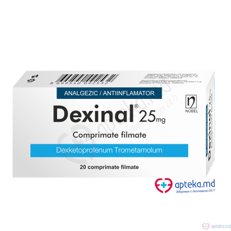 Dexinal comp. film. 25 mg N10x2