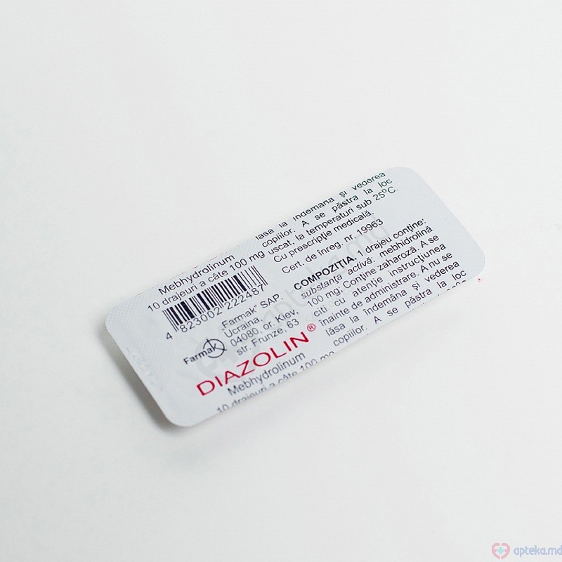 Diazolin draj. 100 mg N10