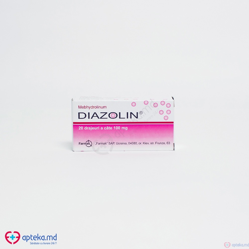 Diazolin draj. 100 mg N10x2