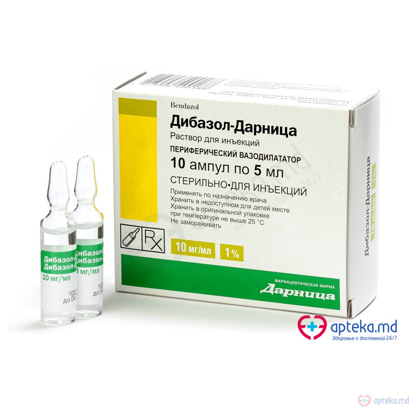 Dibazol-Darnita sol. inj. 10 mg/ml 5 ml N10