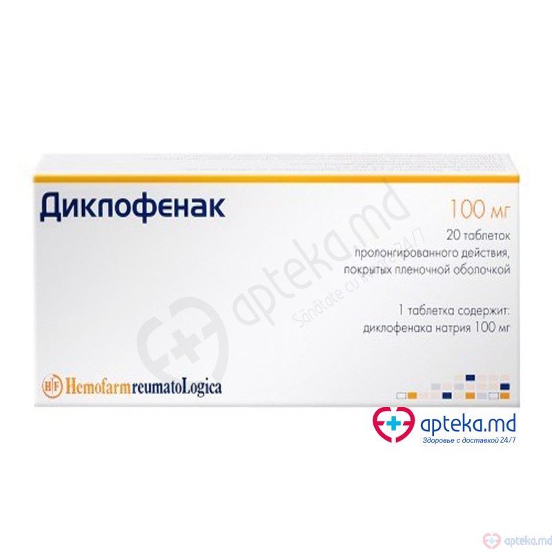 Diclofenac comp. film. elib. prel. 100 mg N10x2