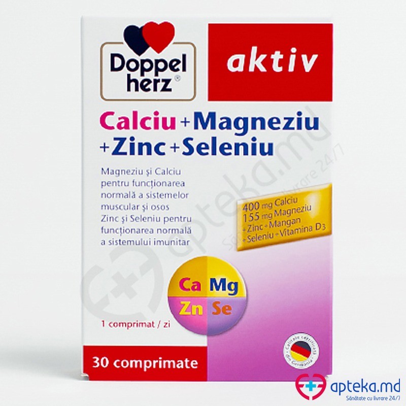 Доппельгерц Ca+Mg+Zn+Se таблетки N10x3 купить в Молдове - цены и ...