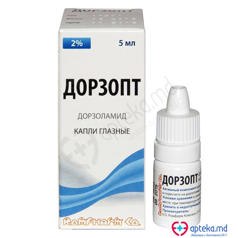 Дорзопт, капли глазн 2%, 5 мл Дорзопт, капли глазн 2%, 5 мл