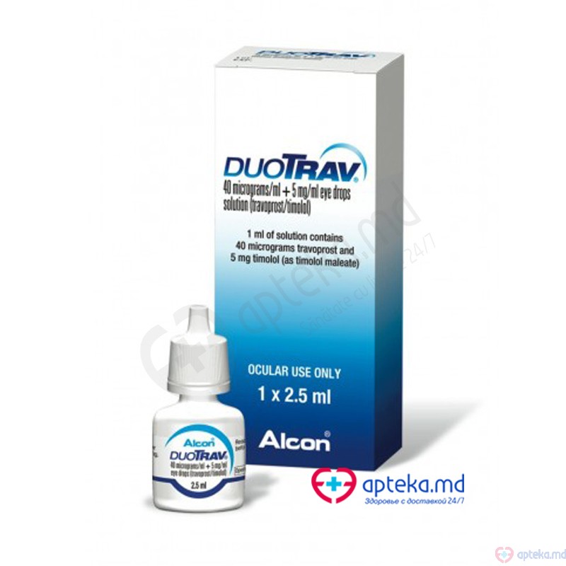 DuoTrav pic. oft., sol. 40 mcg + 5 mg/ml 2,5 ml N1